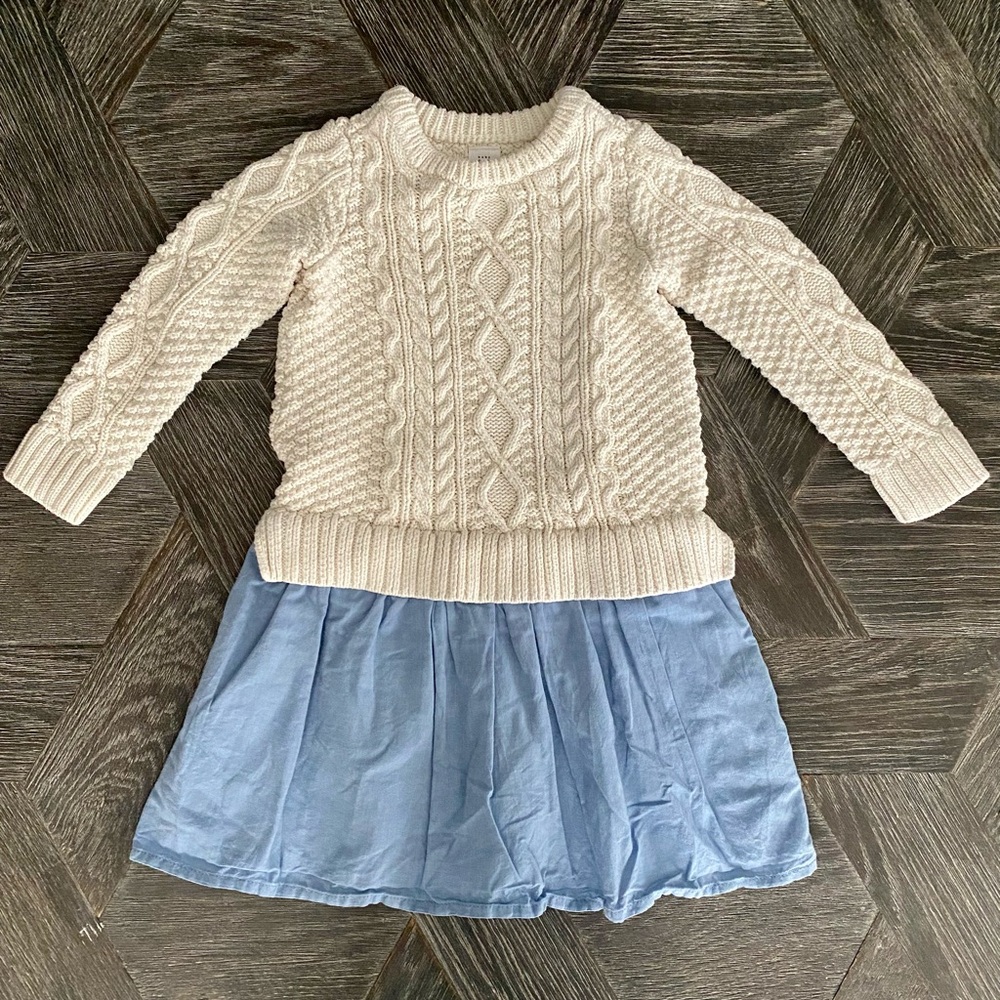 Baby Gap knit chambray sweater dress